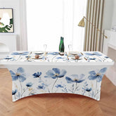 Lofaris Vintage Watercolor Blossom Flower Stretch Table Cover